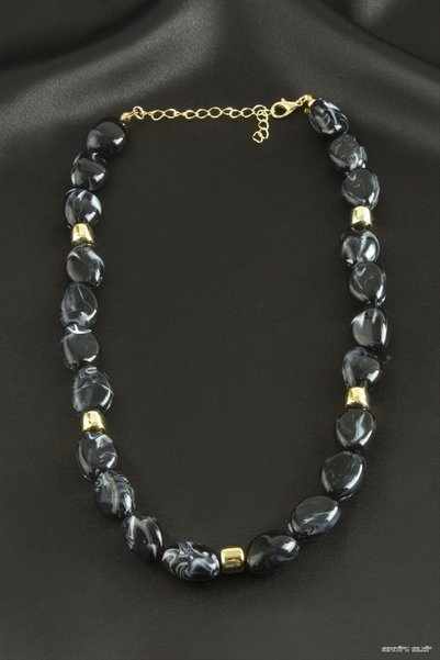 ZERO LAND SPT-GLD Zr Model Modal Plastic (231425) Necklace, Black