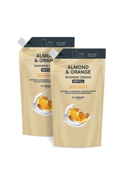 By Amazon Rezerva Gel de duș cu Migdale și Portocale, 1000 ml