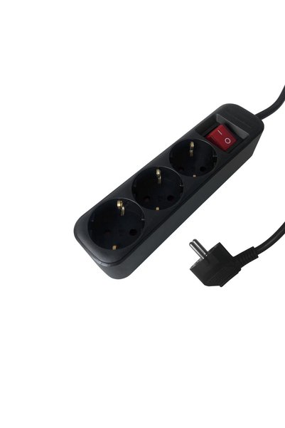 SHOPIENS Prelungitor cu cablu IP20, 3 prize, 3 x 1,5 mmp, 3680 W, 3 m, negru,...