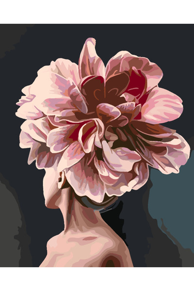 Painting-numbers Set pictura pe numere Floral Head 4109, panza pe rama lemn, ...