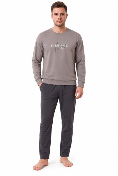 PİJAPİA Men's Gray Pajama Set – PJ4000