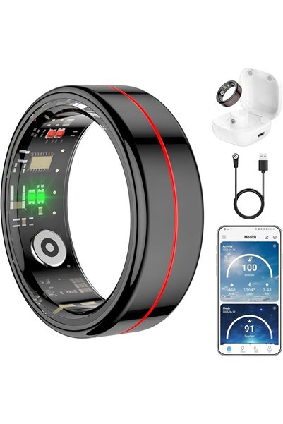 KASTWAVE Fit Ring Health Tracker for Women and Men, Smart Ring with Heart Rat...