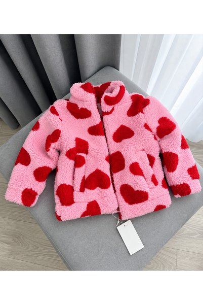 Petit Kids Club KIZ ÇOCUK WELSOFT PELUŞ İÇİ ASTARLI DETAYLI CEKET 3-10 YAŞ