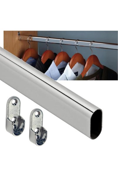 Yelajoy 100cm Stainless Steel Closet Rod – Silver Rustproof, No Deformation W...