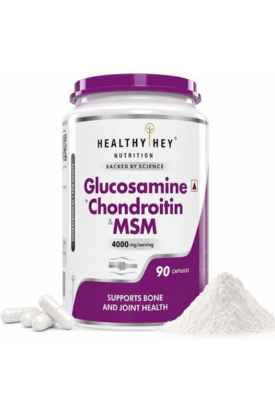 HealthyHey Nutrition Glucosamine Chondroitin and MSM for Cartilage; Joint and...