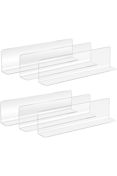 Bukela 20pcs Partition Plate Kitchen Cabinet Shelf Pvc Shelf Divider Plastic ...