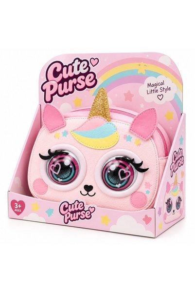 OEM Geantă crossbody interactivă pentru copii, design pisica unicorn, curea d...