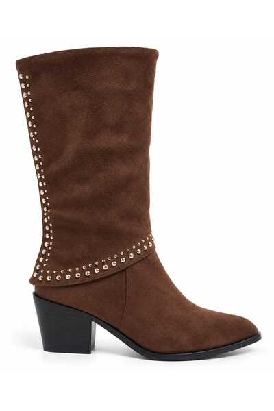 POTEEN Teo Western Women's Cowboy Stylish Ankle Boots with Metal Studs P2008 ...