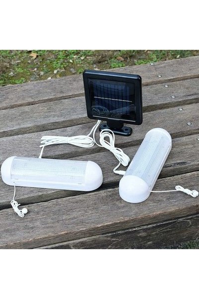 Noonedibs Lampă solară șopron/garaj, perete exterior, impermeabil IP55, LED d...