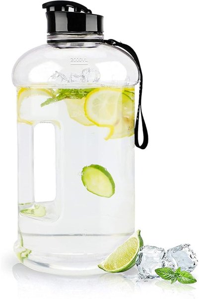 VENNERLI Half Gallon Water Bottle 2.2L Bottles with Handle Flip Cap 100% Leak...
