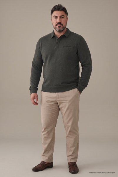 Maccali Tricou de iarnă pentru bărbați, cu buzunare, larg, drept, de culoare ...