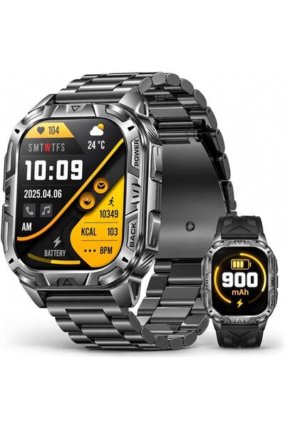 GENERAL Military Smart Watch for Men, 2.01" HD Display, 900mAh Battery
