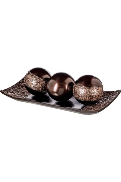 Creative Scents Dublin Home Decor Tray and Orbs Set - Coffee Table Decor Cent...