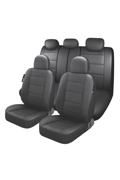P&J Trading P&J AUTO Premium PU Leather Car Seat Cover Full Set in 11pcs Univ...