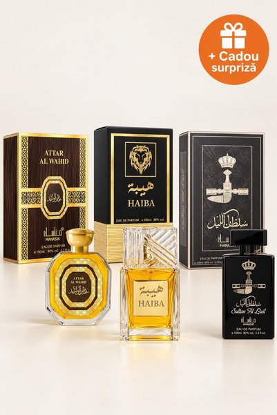 OferteTop Set 3 Parfumuri Arăbești pentru Bărbați: Attar Al Wahid, Haiba și S...