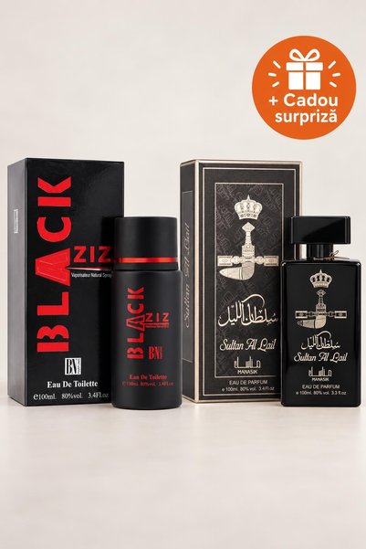 OferteTop Set 2 Parfumuri Arăbești pentru Bărbați: Black Ziz și Sultan Al Lai...
