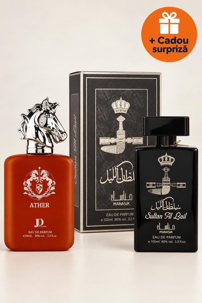 OferteTop Set 2 Parfumuri Arăbești pentru Bărbați: Ather și Sultan Al Lail, E...