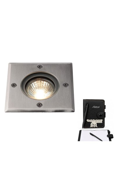 OEM Spot exterior, 1xGU10, IP67, argintiu, cu cadou agendă A7 și pix