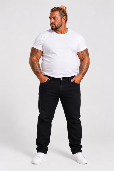 MocGrande Blugi pentru mărimi mari Power Lycra Madrid 11900 NEGRU