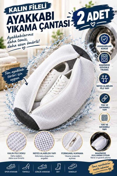 MorPort Luxury 2-Piece Premium Shoe Washing Bag, Quick-Drying, Lint-Free, Thi...