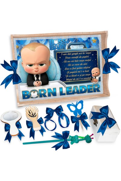 LoreBebe Set Tava Taiere Mot Baieti, Tavita Mot, 7 Piese, Model Baby Boss, 32...
