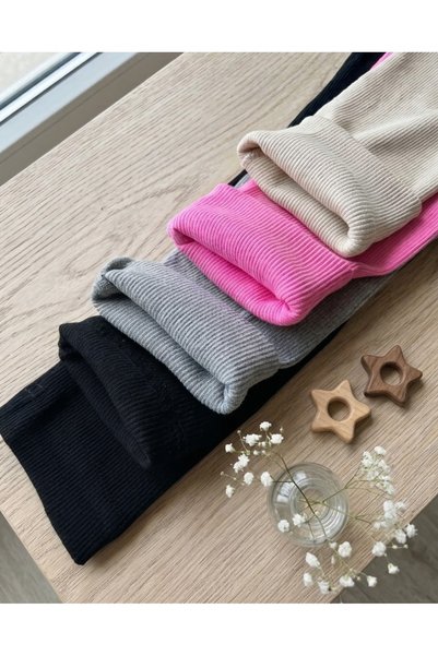 Patriko GIRLS' 4-PIECE SET: Ribbed Knit Corset and Cotton Leggings Set
