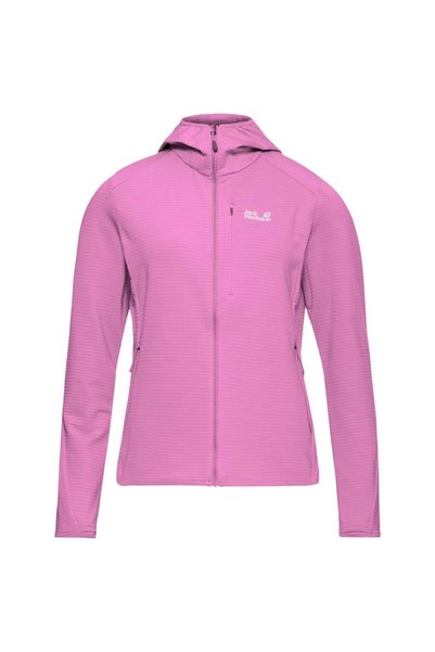 Jack Wolfskin Women's fleece Litestride Hooded FZ SS 2026-Pink-XS