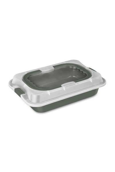 Berlinger Haus Tavă de copt dreptunghiulară cu capac de plastic, Verde Mat Be...