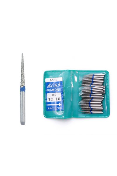 Choice17 TC-10 50Pcs/Bag Dental Diamond High Speed Burs for Polishing Smoothi...