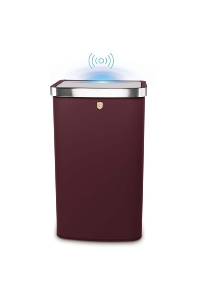 Berlinger Haus Coș de gunoi cu senzor - Colecția Leonardo, 60 L, burgund