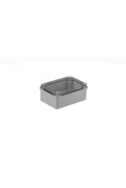 PAWBOL junction box, surface-mounted, 150x110x70 IP65 GREY with transparent c...