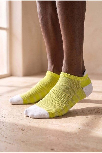 Katia&Bony Men's patterned step golf socks yellow/white