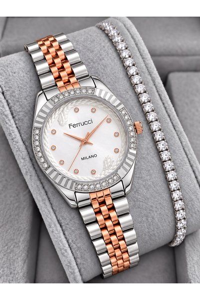 Ferrucci Women's Metal Band Wristwatch