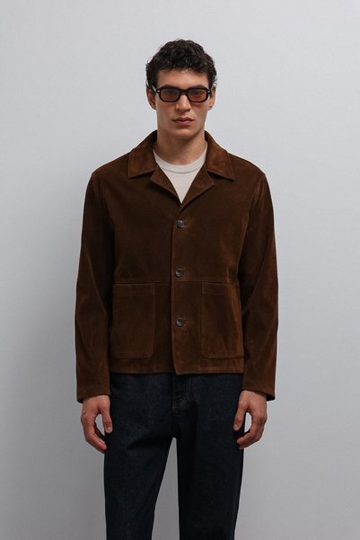 Antioch Brown Suede Men's Classic Jacket