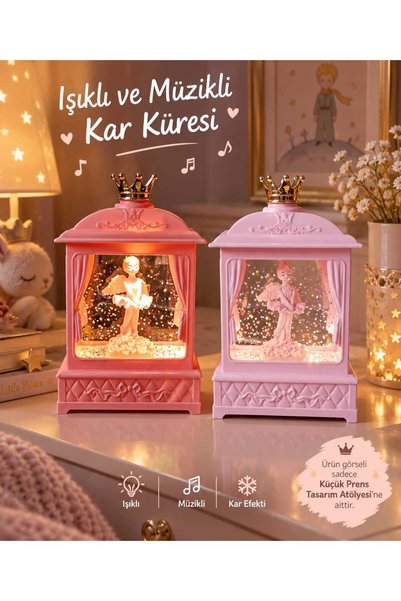 Yağmur Kar Küresi Müzik Kutusu Otomatik Işıklı Müzikli Sevgililer Günü Arkadaş Çocuk Dekorasyon Hediye