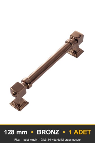 KOÇSAN Zümra Bronz 128 Mm Kulp Lüks Country Mutfak Mobilya Dolap Çekmece Kulpu