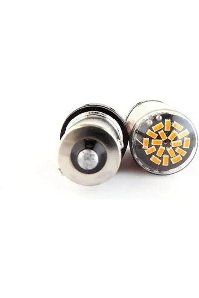 Genel Markalar Oto Led Sinyal Ampulü Py21w Tak Kullan Ürün 144 Led Turuncu dü...