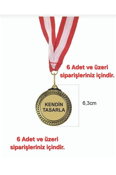 Mugs and love Kişiye özel baskılı gold altın rengi ödül madalya