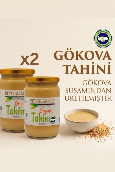 BEYORGANİK ORGANİK Tahin 600gr 2'li (SALMONELLA ve PESTİSİT ANALİZLİ)