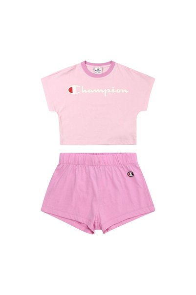 Champion SET TRICOU ȘI PANTALONI SCURȚI PENTRU FETE 404966-PS013