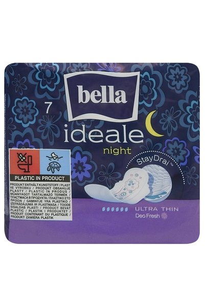 Bella Ideale Ultra Stay Dry Night Sanitary Pads, 7 pcs