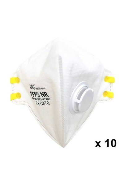 LVTU LT2020 AP3V FFP3 Respirator Masks with Valve, Hypoallergenic, 10 Pack, W...