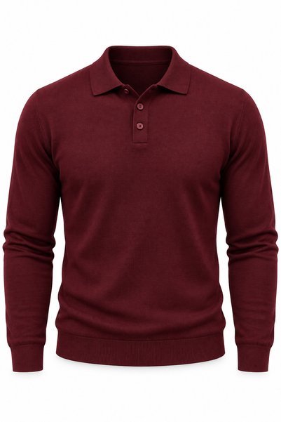 Valiberta Portofino Premium Buttoned Polo Collar Slim Men's Knitwear Sweater ...