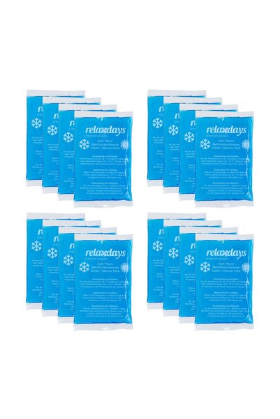 Relaxdays Set de 16 pachete cu gel rece, albastru, 1x15x9 cm