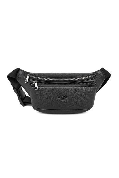 deri,se club Men's Black Multi-Pocket Shoulder and Waist Bag