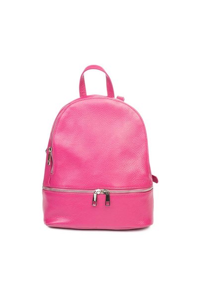 TORO NERO Rucsac de damă din piele naturală fuchsia suede