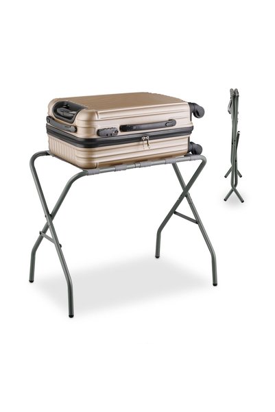 Relaxdays Suport pliabil din metal pentru valize