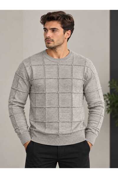 Castello 🧶   Pulover tricotat pentru bărbați – Design elegant cu textură spe...