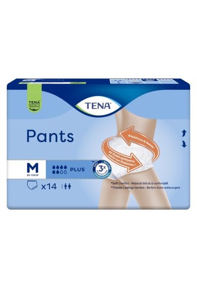 TENA Pants Plus - scutece tip chilot - absorbție mare, 14 buc M