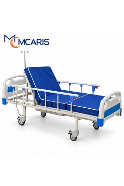mcaris 2 Motorlu Full ABS Hasta Yatağı - Tabanca Korkuluklu Hasta Karyolası